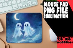 Ghostly Halloween Mouse Pad Design PNG Product Image 1