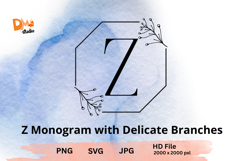 Monogram with Delicate Branches Product Image 1