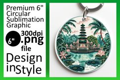 Landscape Keychain Art - Sublimation Round Design Product Image 1