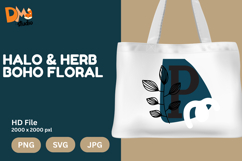 Halo &amp; Herb Boho Floral Monogram Product Image 1