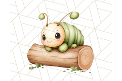 Cute Caterpillar Clipart PNG, Spring Bug Illustrations Product Image 2
