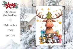 Winter Garden Flag Design, Christmas Animals Garden Flag Product Image 1