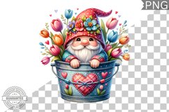 Spring Gnome Sublimation - Clipart PNG Design Product Image 1