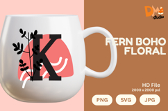 Fern Boho Floral Monogram Product Image 1
