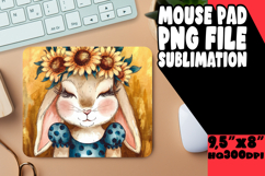 Blissful MOUSE MAT PNG Style, Cute Bunny Product Image 1