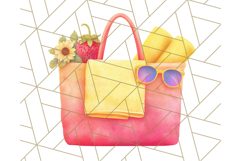 Strawberry Red Lemon Yellow Summer Clipart PNG, Summer Icons Product Image 2