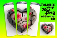 Enchanting Heart Tumbler Wrap: Garden Glow Product Image 1