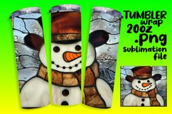 3D Snowman Tumbler Wrap for Christmas Product Image 1