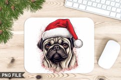 Christmas Dog Sublimation Mouse Pad PNG Design Product Image 1