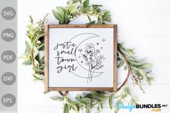 Boho Girl SVG Design / Just A Small Town Girl Svg Cut Files Product Image 3