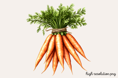 Carrot Watercolor Clipart PNG Product Image 1