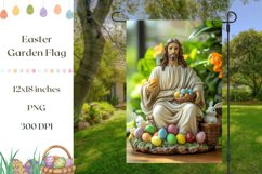 Happy Easter Garden Flag, Christian Garden Flag Sublimation Product Image 1