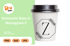 Romantic Rose Monogram Art Product Image 1