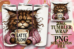 Lively Evenings 20oz tumbler wrap, Grumpy Cat Product Image 1