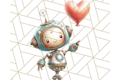 Robot Clipart, Soft Realistic Full Body Robot PNG Images Product Image 2
