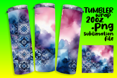 DIY 20oz Tumbler Wrap File , Watercolor Patter Product Image 1
