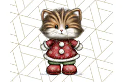 Christmas Animal Clipart, Festive Animals in Holiday Outfits Product Image 2