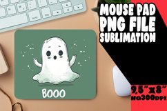 Halloween Ghost Watercolor Mouse Pad Cute Product Image 1