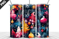 Christmas Flowers Tumbler Wrap | Sublimation Design | Tumble Product Image 2