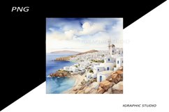 Greece summer clipart, Mediterranean Vacation Clipart Product Image 1