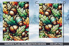 Flowers Garden Flag Sublimation| Halloween Garden Flag PNG Product Image 1