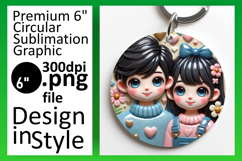 Beautiful Circle PNG for Sublimation , 3D Characters Product Image 1