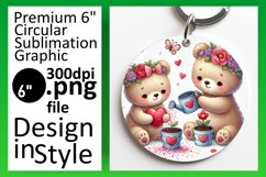 Dynamic Round Design for Sublimation , Valentine Bear Product Image 1