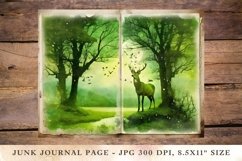 Printable Junk Journal Pages green forest 4 Product Image 1