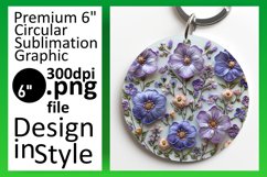 Stunning 3D Embroidered Ornament Sublimation Product Image 1
