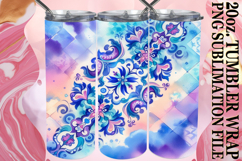 Radiant spirits 20oz tumbler wrap, Watercolor Pattern Product Image 1