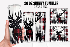 Christmas Deer Tumbler Sublimation ,20 oz Tumbler Wrap Product Image 1
