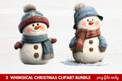 Whimsical Christmas Clipart | Cute Festive Holiday PNG Product Image 1