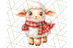 Vintage Christmas Clipart PNG, Cute Animals Holiday Elements Product Image 2
