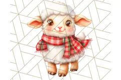 Vintage Christmas Clipart PNG, Cute Animals Holiday Elements Product Image 2
