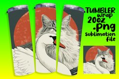 Whisker Whimsy: Cat-Inspired Sublimation Tumbler Delights Product Image 1