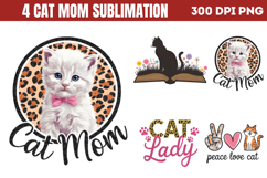 Cat Mom Sublimation PNG Product Image 1