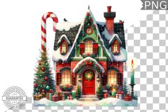 Christmas House Sublimation - Clipart PNG Design Product Image 1