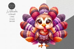 Turkey clipart, Thanksgiving clipart, Farm animals Product Image 1