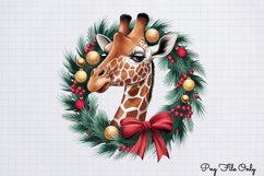 Christmas Giraffes Clipart PNG Product Image 1