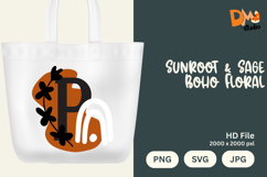 Sunroot &amp; Sage Boho Floral Monogram Product Image 1