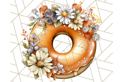 Fall Donut Clipart PNG, Autumn Donuts With Pumpkins Product Image 2