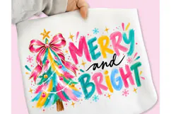 Merry and Bright PNG, Preppy Merry Coquette Christmas PNG Product Image 2