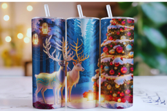 Merry Christmas Tree Tumbler Wrap | Christmas Wrap Product Image 1