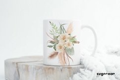 Boho Flowers Watercolor Clipart Bundle Product Image 12