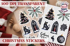 Christmas Sticker Sheet Gothic Dark Winter Holiday PNG Product Image 1