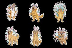 Easter Dogs Stickers Product Image 5