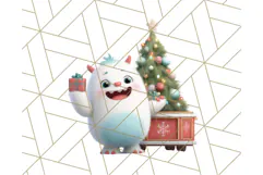Christmas Train Ride PNG Clipart with Yeti and Elves Product Image 2