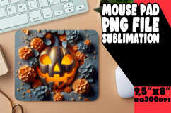 Cozy Mouse Mat Design Sublimation, 3D Pumpkin Product Image 1