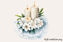 White Wedding Watercolor Clipart Bundle PNG Product Image 13