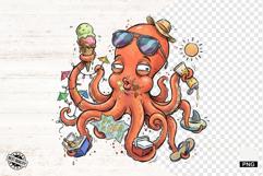 Whimsical Summer Octopus Clipart Product Image 1